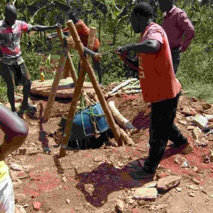 making deeper the borehole