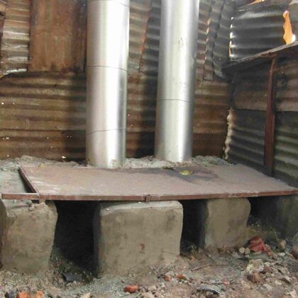 el nuevo horno con chimeneas